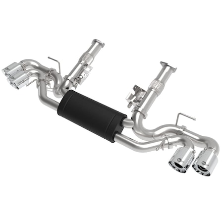 Afe Stainless Steel, With Muffler, 3 Inch To 2-1/2 Inch Diameter Pipe, Dual Exhaust With Quad Exit 49-34127-P